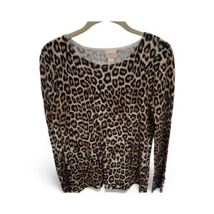 Leopard Knit Top Women’s — Chico’s 0 (Small)